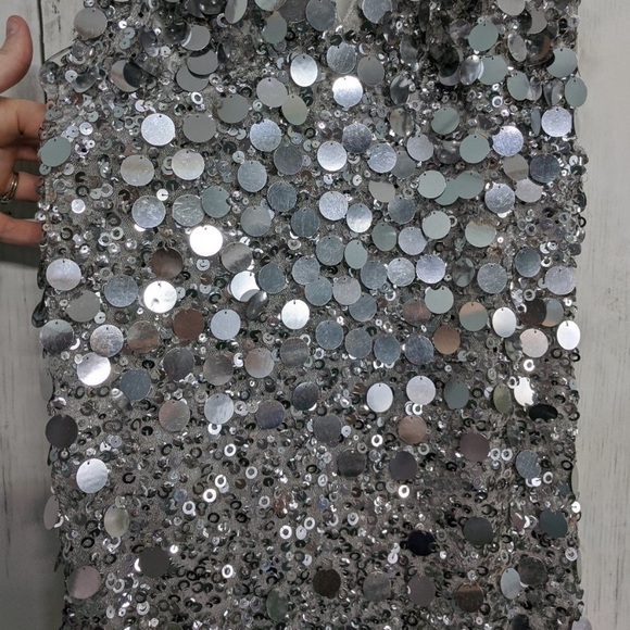 X by NBD Presley Embellished Gown in Silver - Picture 7 of 10